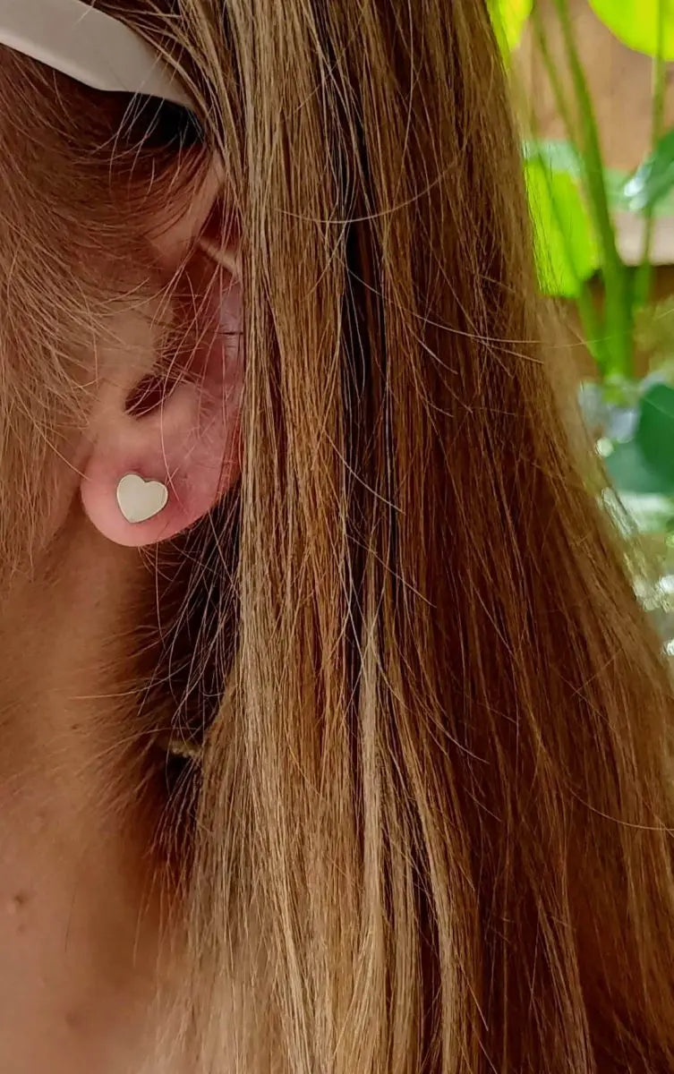 Breastmilk earrings heart