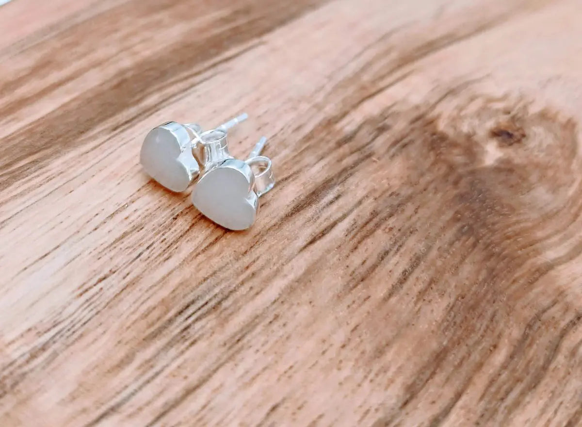Heart Stud Breastmilk Memory Earrings